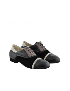 Tangolera Tangoschuhe für Herren Teo Schwarz, Ledersohle – VeryFine Dance Shoes Zürich 2