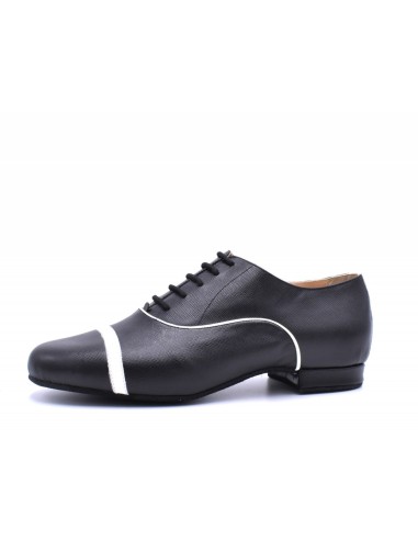 Chaussures de danse pour hommes nobles en cuir nappa noir pour le tango