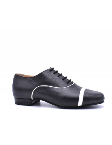 Chaussures de danse pour hommes nobles en cuir nappa noir pour le tango