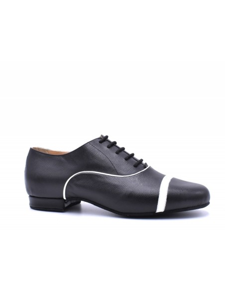 Eleganti  scarpe da ballo da uomo in nappa nera per il tango