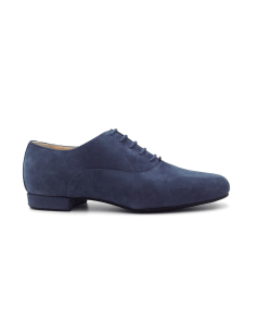 Edle-Herrentanzschuhe aus blauem Wildleder für Tango