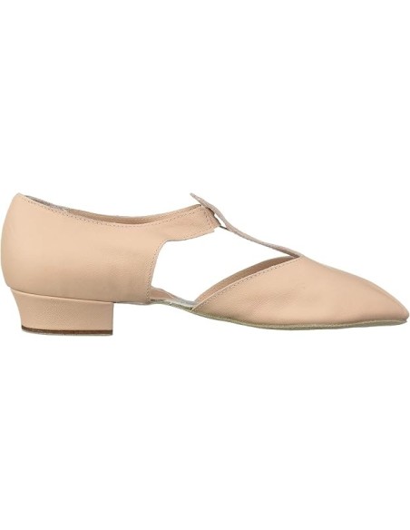 Chaussure de danse demi pointe en cuir souple, pour tous types de danse.