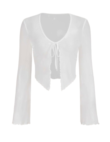 Boléro blanc en maille – Tenue de danse & chaussures de danse Zurich | Robes de danse Zurich