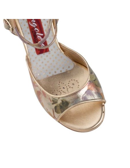 Chaussures de tango Anita Platino Fiori Zurich – Talon de 6 cm