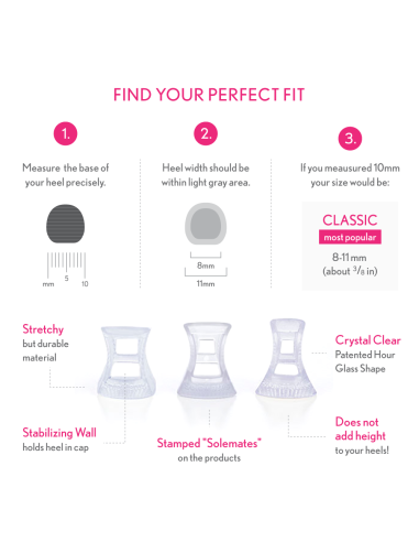 Protections talons stiletto de Solemates silver glitter