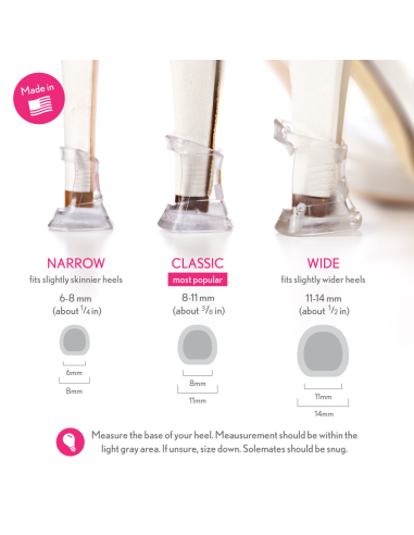Glitter heel protectors for 6–8mm heels, reusable