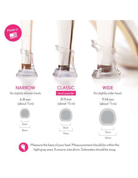 Glitter heel protectors for 6–8mm heels, reusable