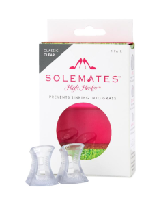 Transparent heel protectors for black stiletto heels, reusable