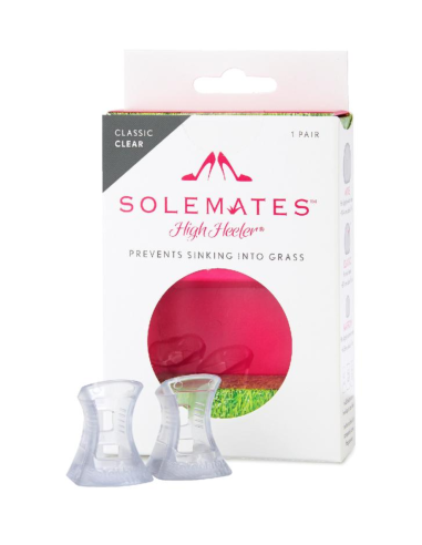 Transparent heel protectors for black stiletto heels, reusable