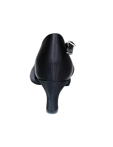 Latin dance shoes, black satin for salsa, bachata, ballroom dancing