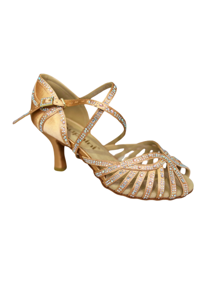 Chaussures de danse Zurich, Suphini Crush – talon de 7,5 cm, bout ouvert, semelle en cuir chromé | Confort et style