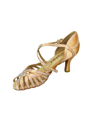 Chaussures de danse Zurich, Suphini Crush – talon de 7,5 cm, bout ouvert, semelle en cuir chromé | Confort et style