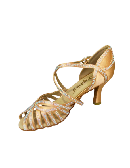 Scarpe da ballo Zurigo – Suphini Crush, tacco 7,5 cm, punta aperta, suola buffalina | Comfort e stile