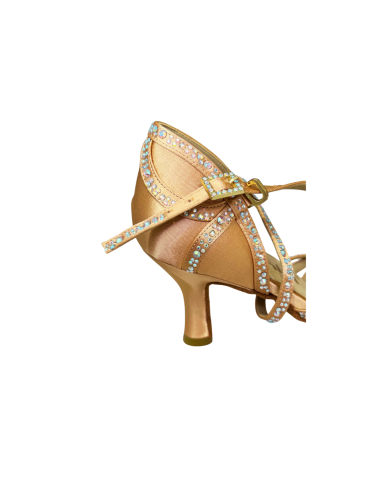 Chaussures de danse Zurich, Suphini Crush – talon de 7,5 cm, bout ouvert, semelle en cuir chromé | Confort et style