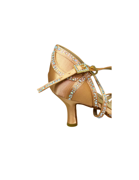 Chaussures de danse Zurich, Suphini Crush – talon de 7,5 cm, bout ouvert, semelle en cuir chromé | Confort et style