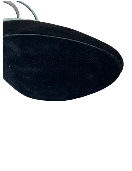 Exclusive italian made dance shoes | Black suede & glitter | Veryfine Zurich