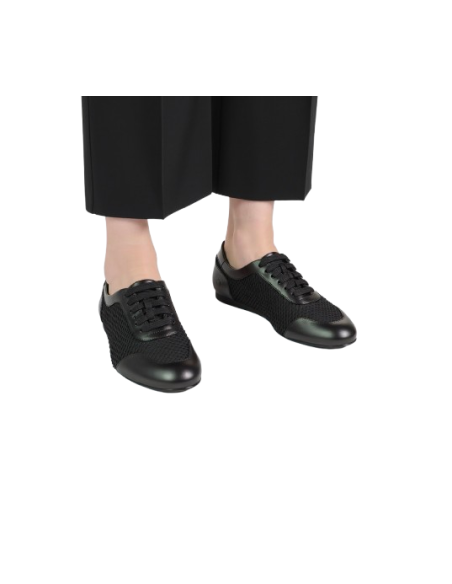 Top Tanz 4012 Ocean Schwarz -  Leder Damentanzsneaker – Dance Shoes Zurich