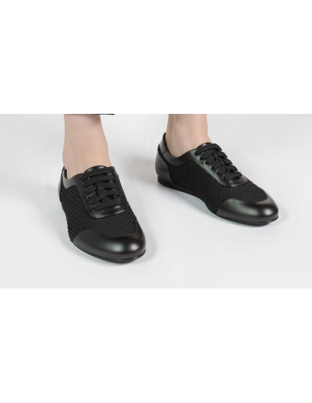 Top Tanz 4012 Ocean Schwarz -  Leder Damentanzsneaker – Dance Shoes Zurich