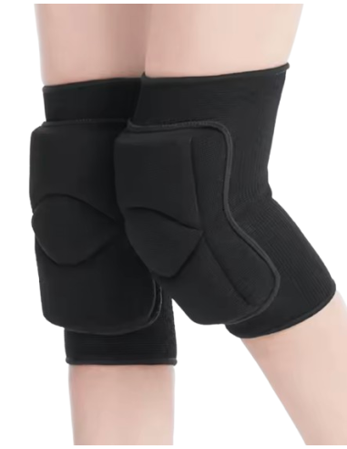Elasticated knee protector pads in black for Heels Dance Class