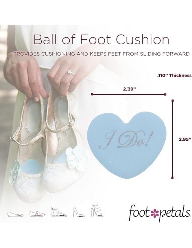 Shoe cushions made of PORON®; stop feet from sliding forwards in bridal shoes