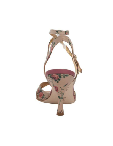 Tangolera Ginevra Beige Fiori chaussures de tango Zurich – Talon de 7cm