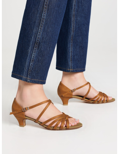 Flache Tanzschuhe S9216 dark tan - Veryfine Dance Shop Zürich