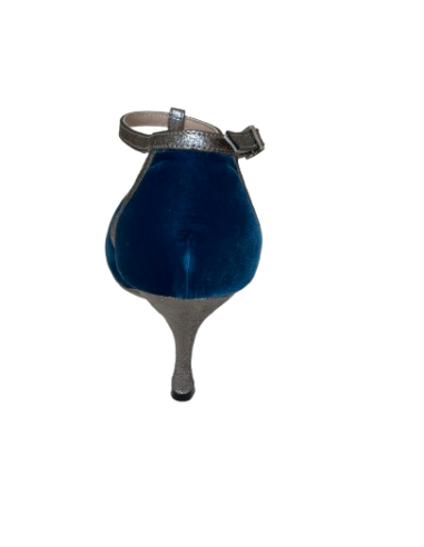 Chaussures de tango élégantes en cuir et anthracit, talon de 8cm