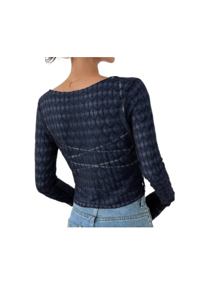 Boléro bleu marine en maille – chaussures et vêtements de danse Zurich