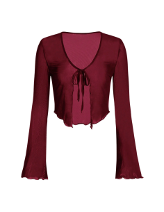 Wine Red Mesh Bolero – Dance Outfit & Dance Shoes Zurich | Dance Dresses Zurich 2