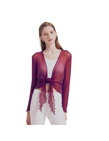 Boléro bordeaux scintillant – Tenue de danse & chaussures de danse Zurich | Robes de danse Zurich