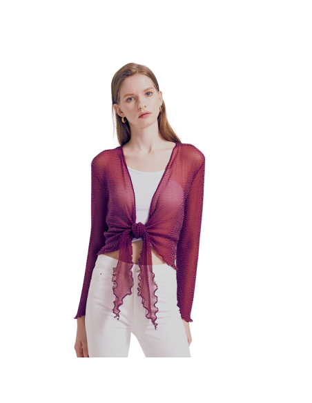 Boléro bordeaux scintillant – Tenue de danse & chaussures de danse Zurich | Robes de danse Zurich