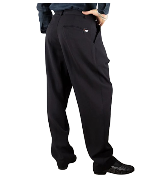 Pantalon de tango italien pour homme par Rossa Spina, modèle Tom 4 Opt. 5 Nero | Chaussures de danse Zurich