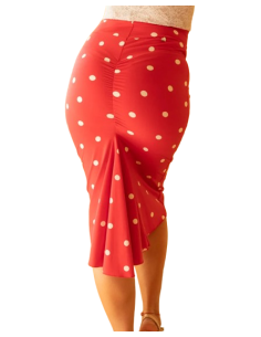 Italian Tango-Skirt in red by Rossa Spina – Available at Veryfine Dance Shoes Zürich