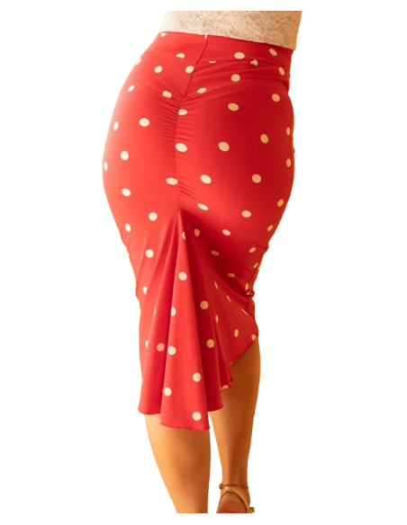 Italian Tango-Skirt in red by Rossa Spina – Available at Veryfine Dance Shoes Zürich