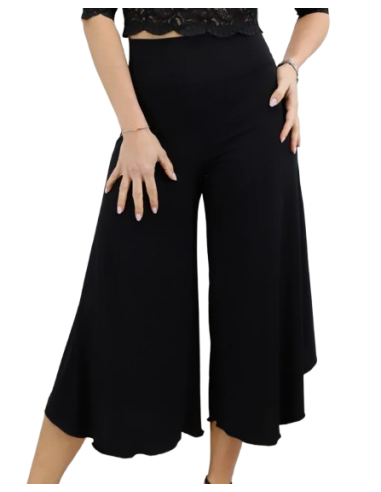 Pantalon de danse de Rossa Spina à jambes larges en jersey noir