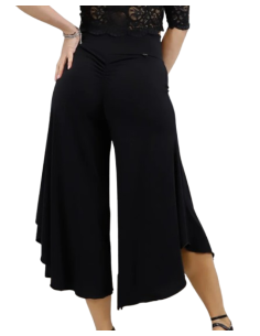Pantalon de danse de Rossa Spina à jambes larges en jersey noir 2