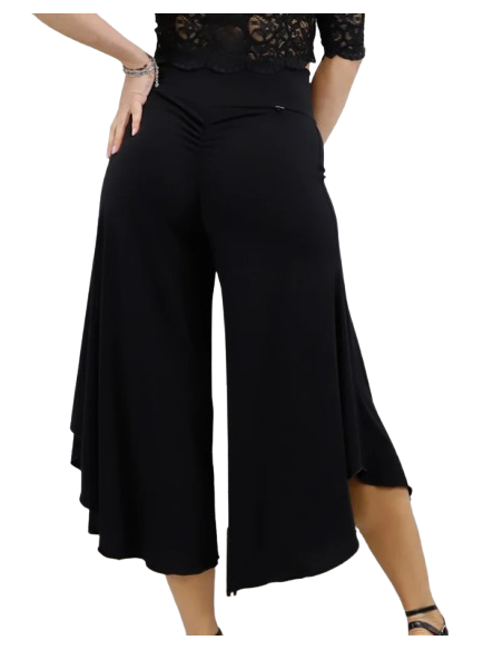 Pantalon de danse de Rossa Spina à jambes larges en jersey noir