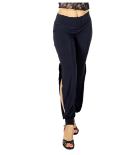 Pantalon de danse de Rossa Spina à jambes larges en jersey noir