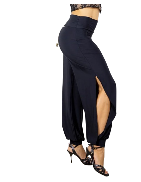Pantalon de danse de Rossa Spina à jambes larges en jersey noir