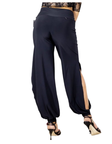 Pantalon de danse de Rossa Spina à jambes larges en jersey noir