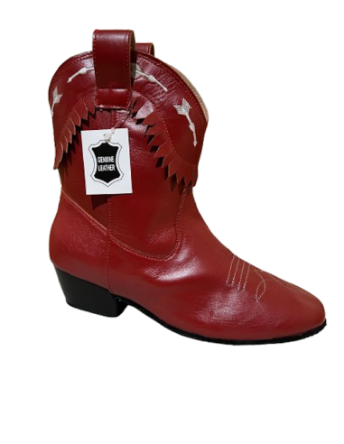 Cool red ankle boots for line dancing – Veryfine Dance Shoes Zurich