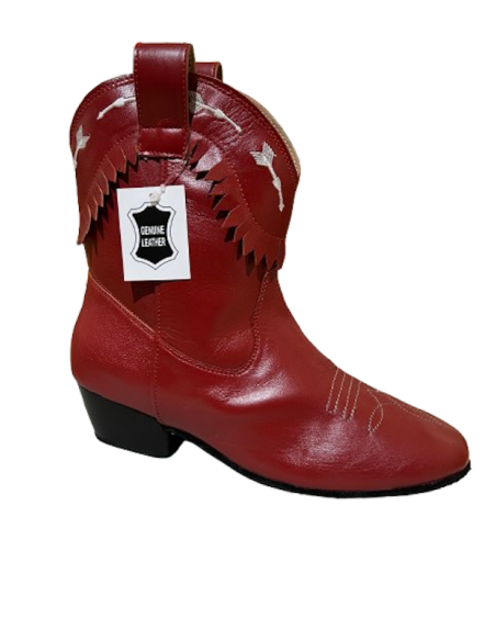 Stivaletti rossi alla moda per linedance - Veryfine Dance Shoes Zürich