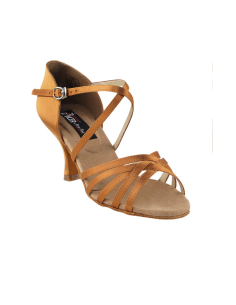 Flache Tanzschuhe S9216 dark tan - Veryfine Dance Shop Zürich