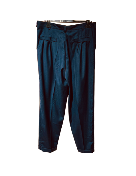 Gantlé Apollo Blue Gessato – Pantalon de tango italien  - Veryfine Zurich