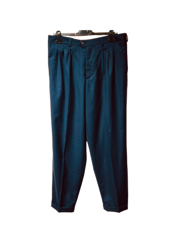 Gantlé Apollo Blue Gessato – Pantalon de tango italien  - Veryfine Zurich