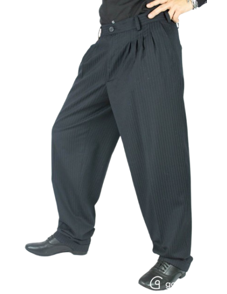 Gantlé Morfeo Blu Scuro Gessato – Pantaloni italiani da tango  - Veryfine Zürich