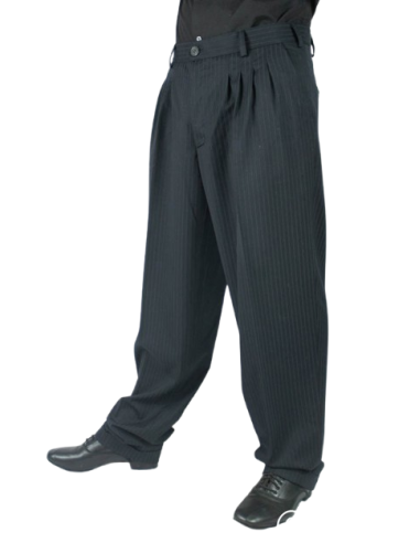 Gantlé Apollo Blue Scuro Gessato – Pantalon de tango italien  - Veryfine Zurich