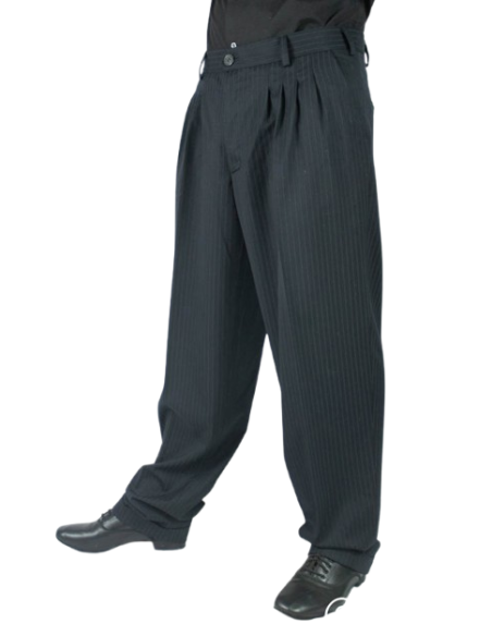 Gantlé Apollo Blue Scuro Gessato – Pantalon de tango italien  - Veryfine Zurich