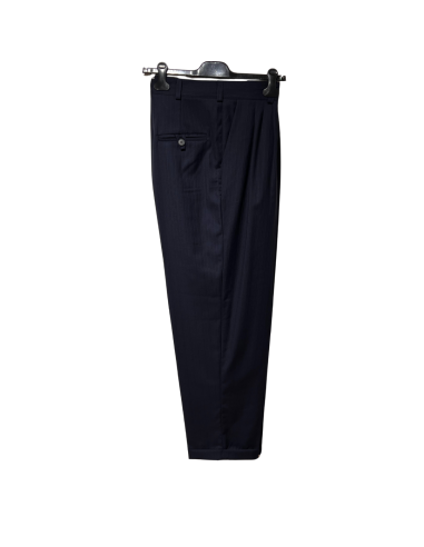 Gantlé Apollo Blue Scuro Gessato – Pantalon de tango italien  - Veryfine Zurich