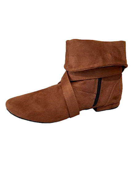 Bequeme braune Tanzstiefelette für West Coast Swing oder Linedance - Veryfine Dance Shoes Zurich